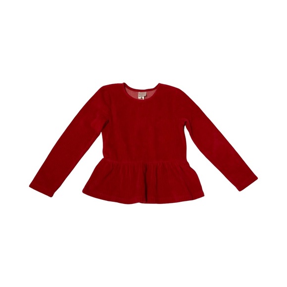 Hanna Andersson Ribbed Velour Top 6/7 - Picture 1 of 3